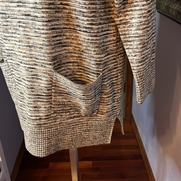 Jeanne Pierre Women’s  Brown Variegated Wide Collar Sweater Sz  M - Picture 6 of 11